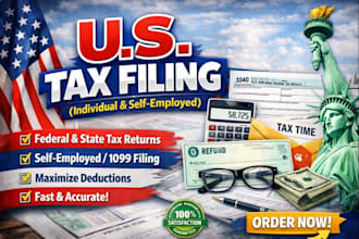prepare US tax files for personal and self businesses