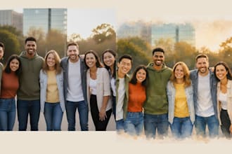 make your photo look like a professional digital drawing