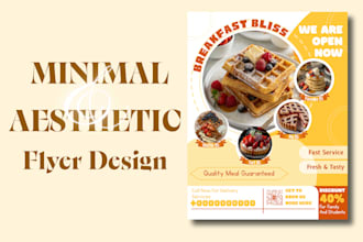 design minimal and aesthetic flyer for brand or campaign