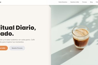 build and design a modern HTML landing page for your business