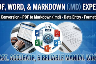 do professional pdf to word file conversion or markdown md