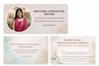 write thoughtful blog articles on mindfulness and emotional awareness