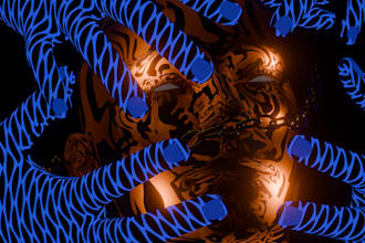 beautifully composed illuminated 3d nfts
