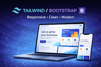 build a responsive website using tailwind css or bootstrap