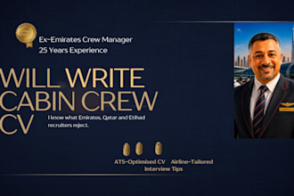review and write your flight attendant CV as an ex emirates crew manager