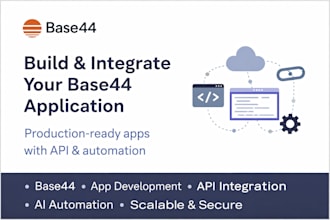build and integrate production ready apps using base44