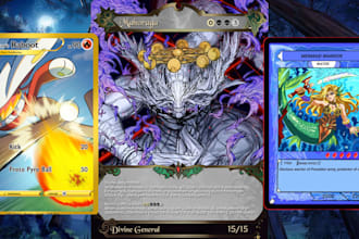 design trading card, custom pokemon card, tcg card, tarot card, yugioh card, mtg