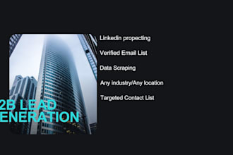 lead generation, b2b leads, data entry, email list, web research