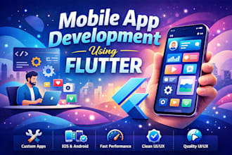 develop flutter mobile app for android and ios device