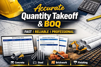 do accurate quantity takeoff and boq from construction drawings