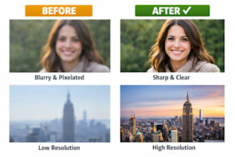 fix blurry photos, upscale and enhance photo resolution