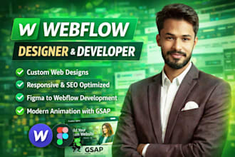 build webflow cms dynamic website, webflow landing pages, figma to webflow