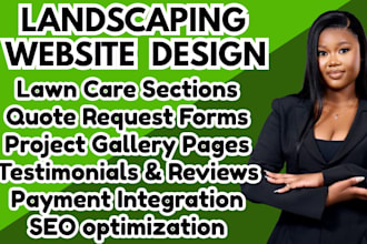 design landscaping website gardening website lawn care website mowing website