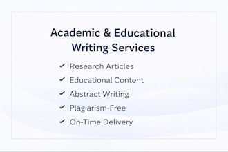 write educational and research articles and abstracts