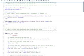 do SAS and r statistical programming and project analysis