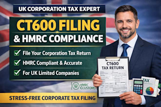 assist with UK corporation tax filing ct600 and company tax compliance