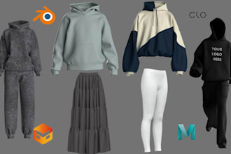 create 3d clothing mockups 3d fashion garments and apparel in clo 3d