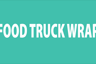 design stylish food truck wrap, food trailer wrap, or food van wrap design