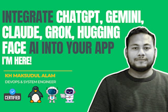 integrate ai services gpt, gemini, claude, grok into existing or new app