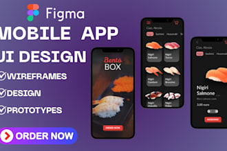do mobile app UI UX design for android and IOS with figma clickable prototype