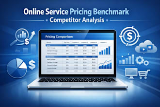analyze online service competitors and create a pricing benchmark report