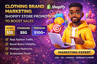 clothing brand marketing, shopify store promotion to boost clothing brand sales