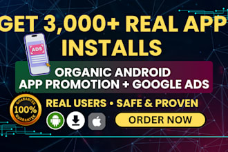 do organic android mobile app promo, game marketing promotion demo, app install