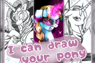 custom pony or character portraits in my unique art style
