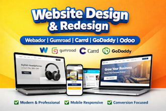 do webador gumroad beacon odoo beacon carrd godaddy website design and redesign
