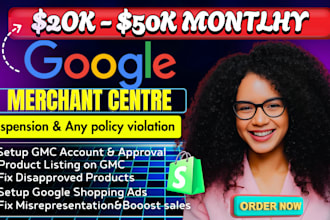 set up and fix google merchant , product listing, shopping ads, online shopping