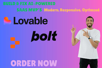 build website, app or mvp product with bolt ai, lovable ai, cursor ai