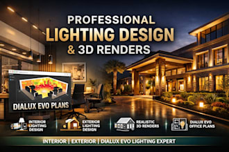 do exterior interior lighting design dialux evo realistic renders photometric