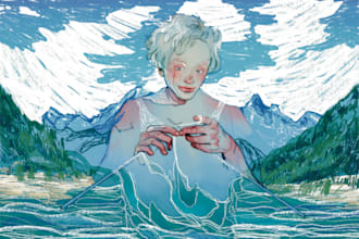 draw digital painting, cover books, manifesto and illustration