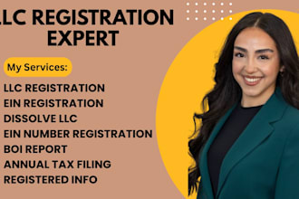 register your US llc, ein, itin, boi report filing, annual report, sales tax