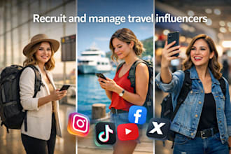 recruit and manage top travel influencers for your brand on tiktok and instagram