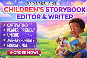 proofread and edit children story book, kids book, kids story, ebook, amazon KDP
