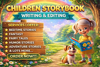 proofread and edit your kids storybook, children story, ebook, amazon KDP