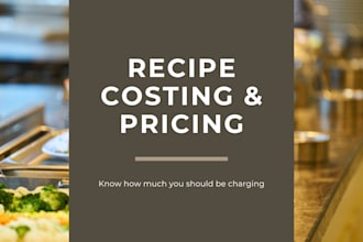 price out menu items for your food service business