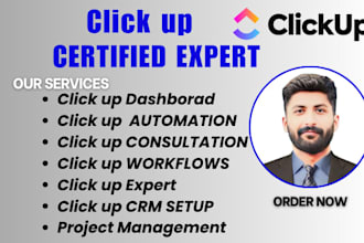 your clickup expert for automation dashboards CRM and workflow setup