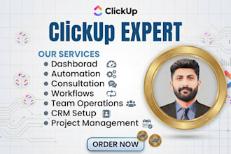 build a clickup CRM with ai automation and business workflows