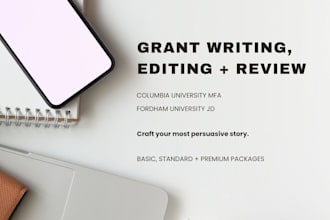 draft and edit grant applications for nonprofits and cultural organizations