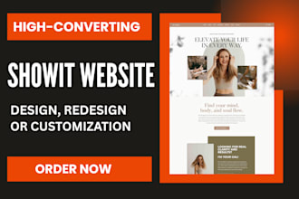 design, redesign or customize showit website or showit template
