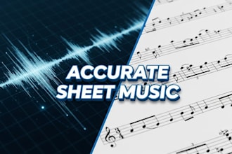 create professional sheet music from your piano recording in 24 hours