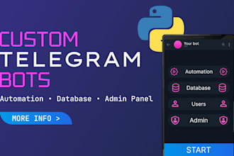 build a telegram bot with automation and database