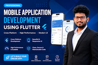 develop a custom offline flutter app for android and ios