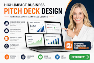design or redesign powerpoint presentation, pitch deck, google slides design