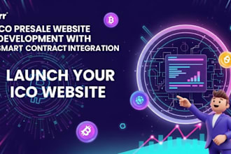 develop ico presale website with smart contract deployment  presale integration