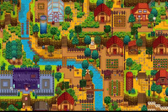 do top down pixel art tileset rpg tile map, indie game assets and environment