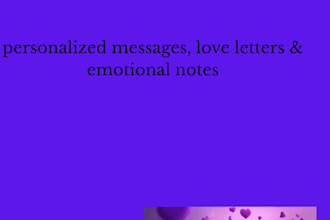 personalized emotional messages and love letters