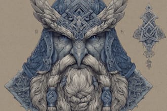 illustrate and design your next viking tattoo